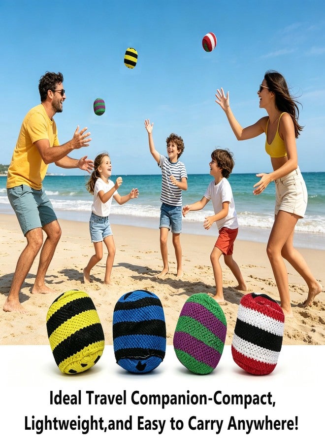 GAISHION 6 Pcs Handmade Hacky Footbag Sack for Party, Soft Pellet Filled Crochet Hacky Balls for Juggling, Kick Sack, Outdoor Skill Training, Random Colors - Image 3