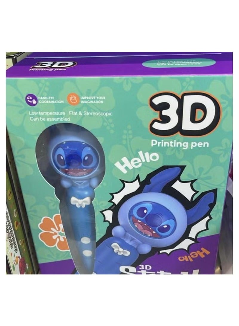 قلم طباعة ثلاثية الأبعاد بتصميم غرزة قلم طباعة ثلاثية الأبعاد للأطفال - Image 1