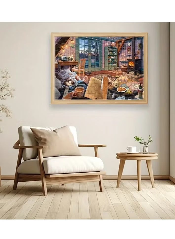 Soofam 1000-Piece Cozy Home Scene Jigsaw Puzzle for Adults & Teens – Challenging Mini Puzzle with Micro Pieces, Ideal for Relaxation and Home Decoration – Perfect for Beginners and DIY Enthusiasts, Educational and Decompression Activity for Age 14+ - Image 4