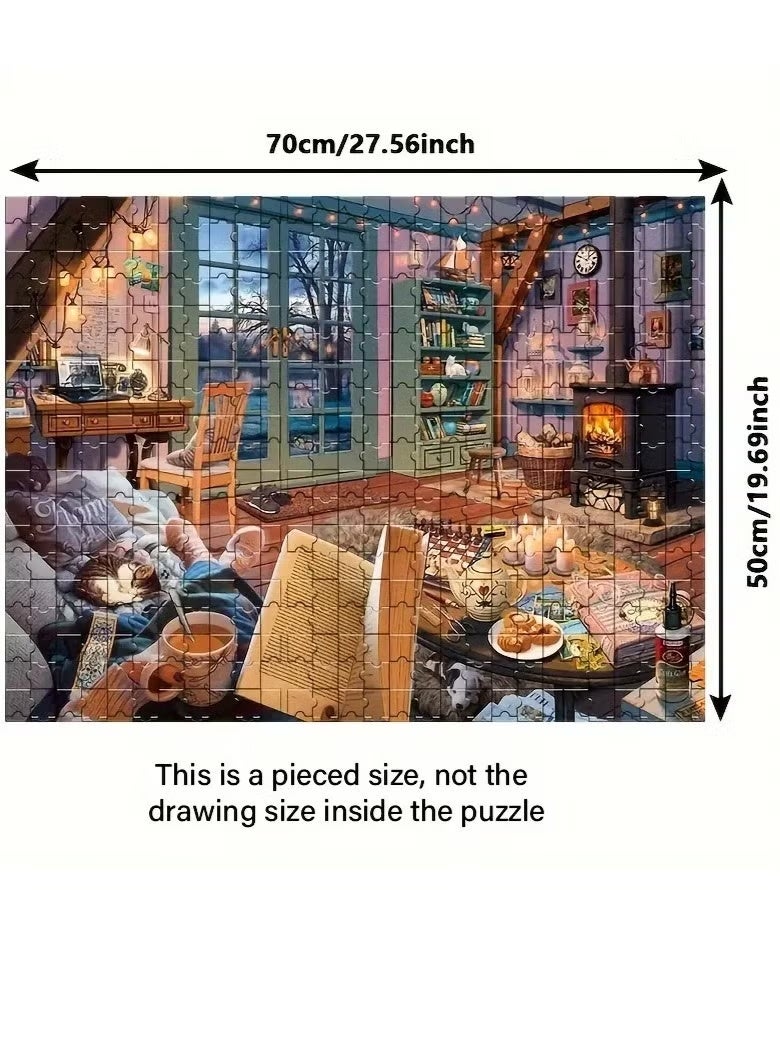 Soofam 1000-Piece Cozy Home Scene Jigsaw Puzzle for Adults & Teens – Challenging Mini Puzzle with Micro Pieces, Ideal for Relaxation and Home Decoration – Perfect for Beginners and DIY Enthusiasts, Educational and Decompression Activity for Age 14+ - Image 2