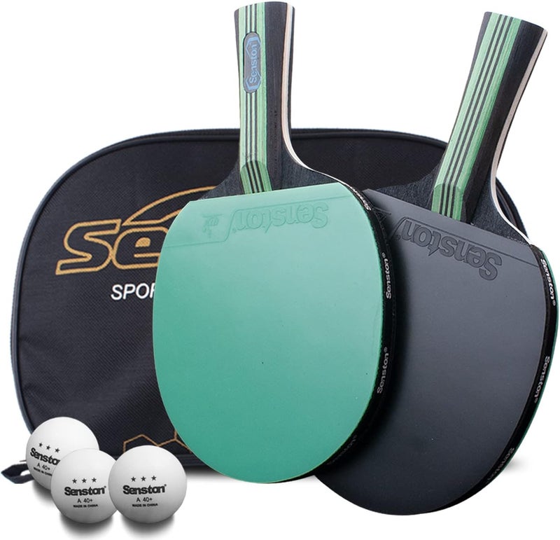 Senston Ping Pong Paddles Table Tennis Paddle, Ideal for Entertainment or Competition - Ping Pong Paddle Set with Balls - Image 1