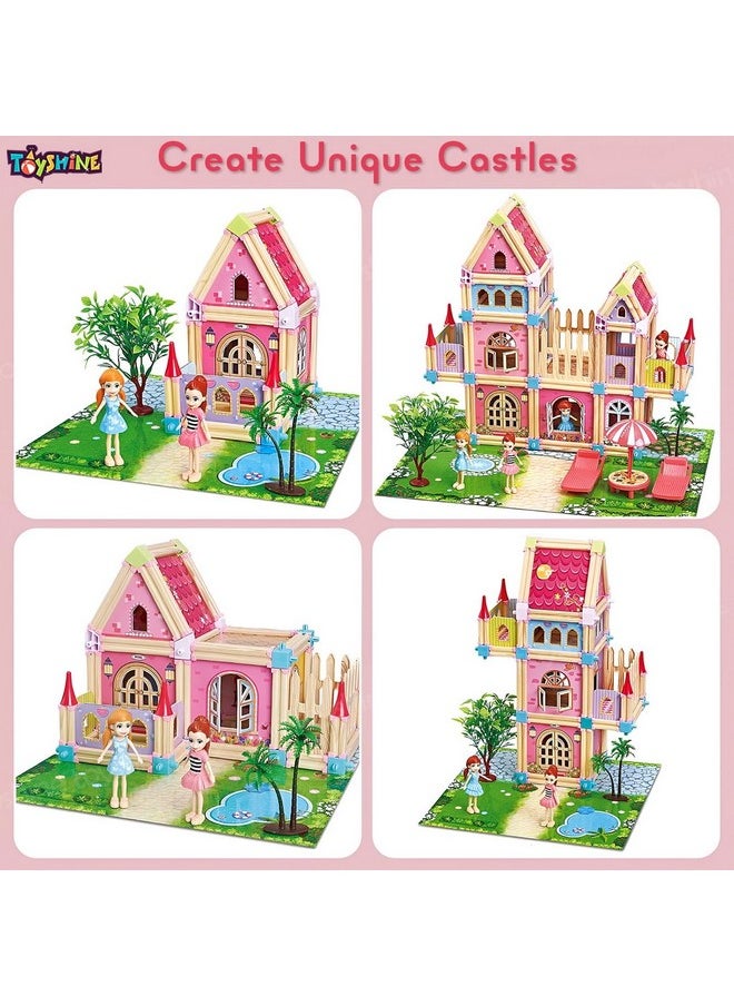 Toyshine Toyshine 234 Pcs DIY Doll House Blocks with 4 Dolls Play House Learning Toy for Girl Ages 5+ Birthday Gift Develops Thinking Skills Creative Play  - Image 5