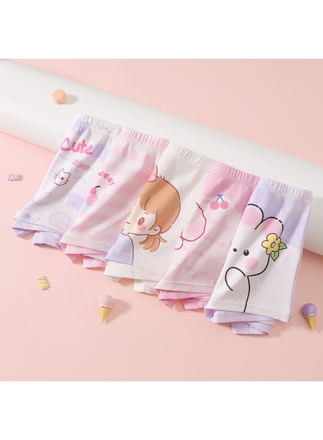Fentengcare Girls' Underwear 5-pack 100% Cotton Gusset Boxer Briefs For Children - Image 2