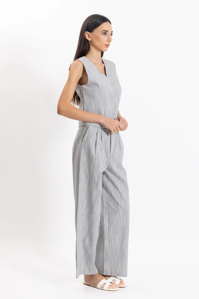 SHAPES TEXTURED WAISTCOAT SET