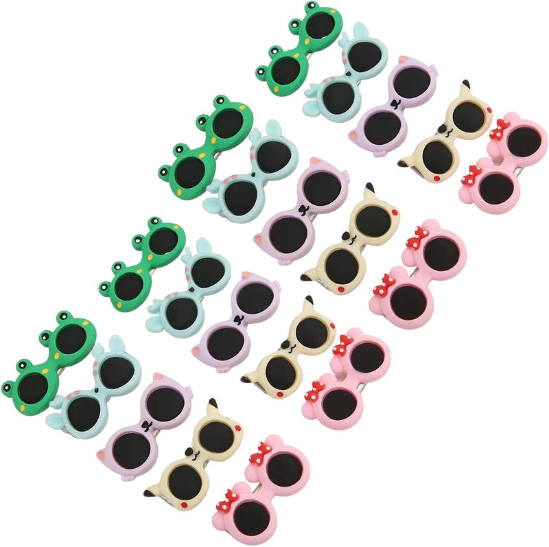 Zerodis Pet Hair Clips, Fashionable Design Cute Sweet Hair Accessories for Dogs Cats Rabbits, with 20Pcs Colorful Bows for Pet Parties Weddings - Image 1