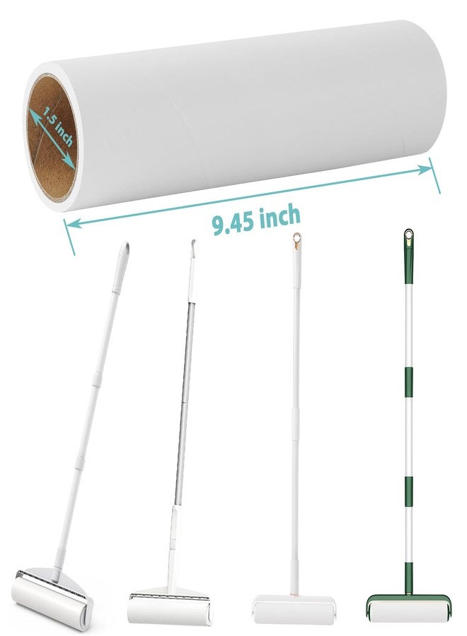 MINGRACE 9.45 inch Large Lint Roller Refills Compatible with Delomo PetLovers and Other 9.4'' - 9.5'' Large Lint Rollers for Carpet Floor Pet Hair Remover Refill 60 Sheets per Roll 5 Pack Total 300 Sheets - Image 2