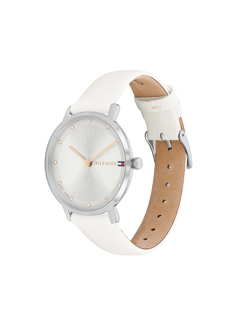 TOMMY HILFIGER Round Analog Women'S Silver White Case Watch - 1782765  - Image 1