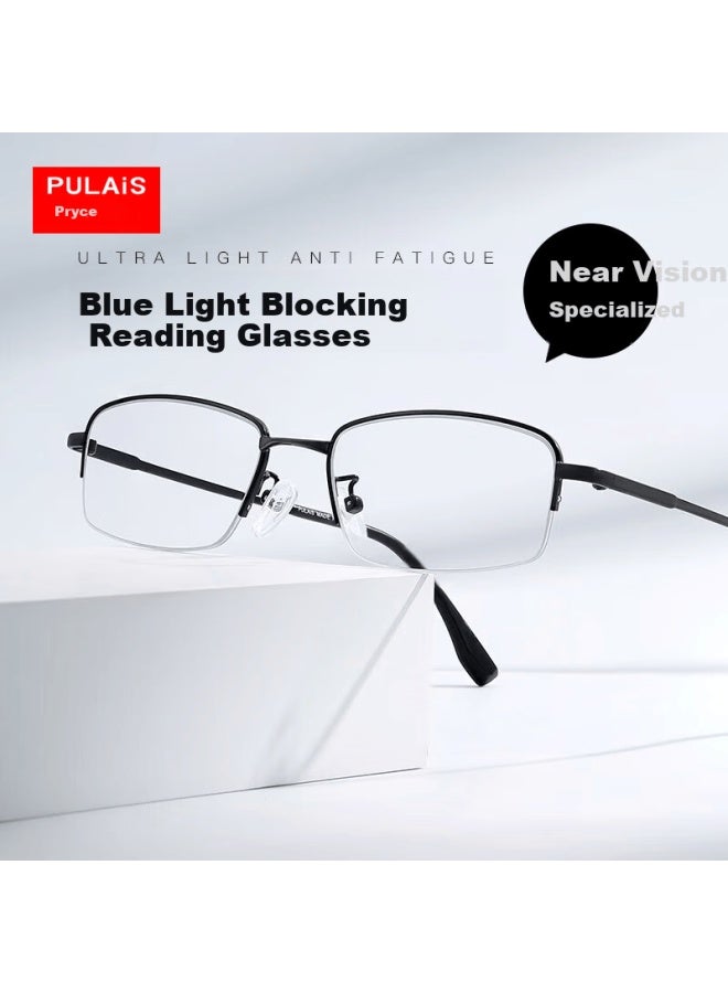 Pulais Uni Reading Gl Blue Light Blocking Anti-radiation Elderly Gl 30008 Black 150 Degree - Image 1