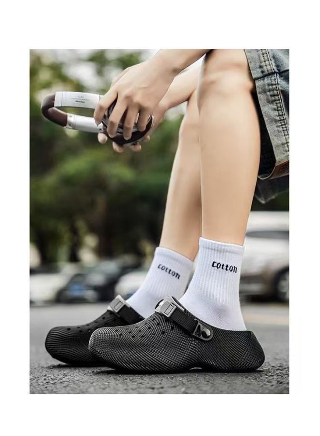 2026 New 3D Printed Men's Clogs, Thick Platform Height Increasing Two-Wear Hole Shoes, Breathable Non-Slip Outdoor Casual Garden Sandals - Image 5