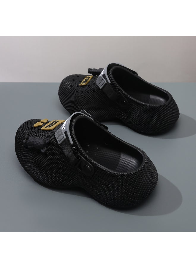2026 New 3D Printed Men's Clogs, Thick Platform Height Increasing Two-Wear Hole Shoes, Breathable Non-Slip Outdoor Casual Garden Sandals - Image 3