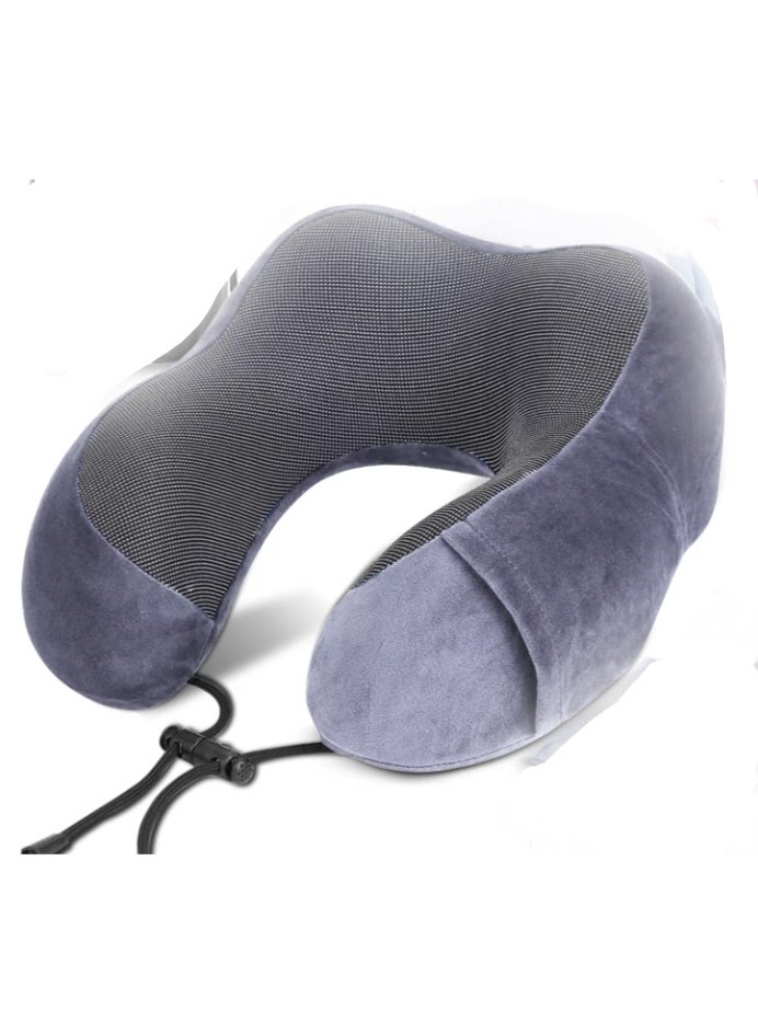 An innovative neck pillow with a pouch and zipper that combines comfort and organization. It will not only relieve your neck during travel or long periods of sitting, but it will also keep your small belongings within easy reach. - Image 1