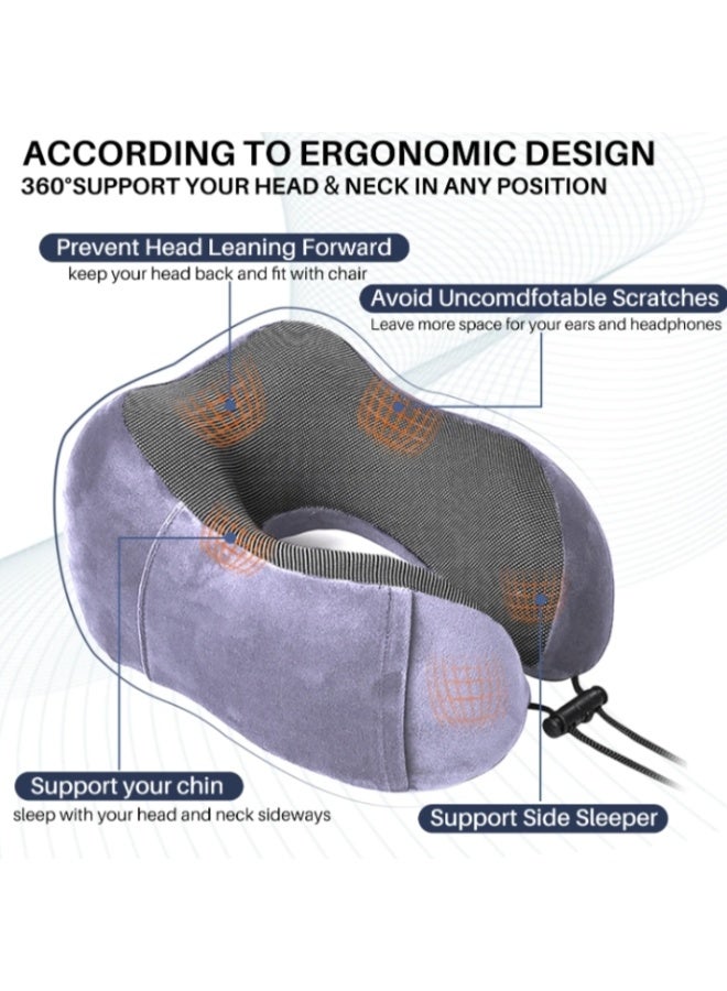 An innovative neck pillow with a pouch and zipper that combines comfort and organization. It will not only relieve your neck during travel or long periods of sitting, but it will also keep your small belongings within easy reach. - Image 5