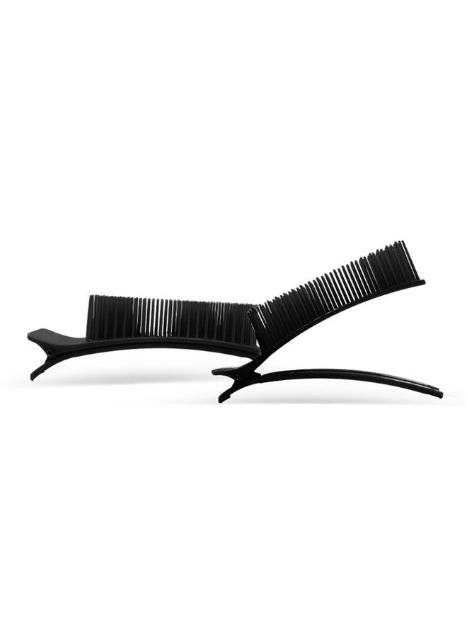 Colortrak Black Hair Sectioning Grip Clips (2 Pack) Section Hair Quickly And Efficiently While Coloring Cutting And Styling Brushlike Top Half With Sectioning Bottom Half - Image 1