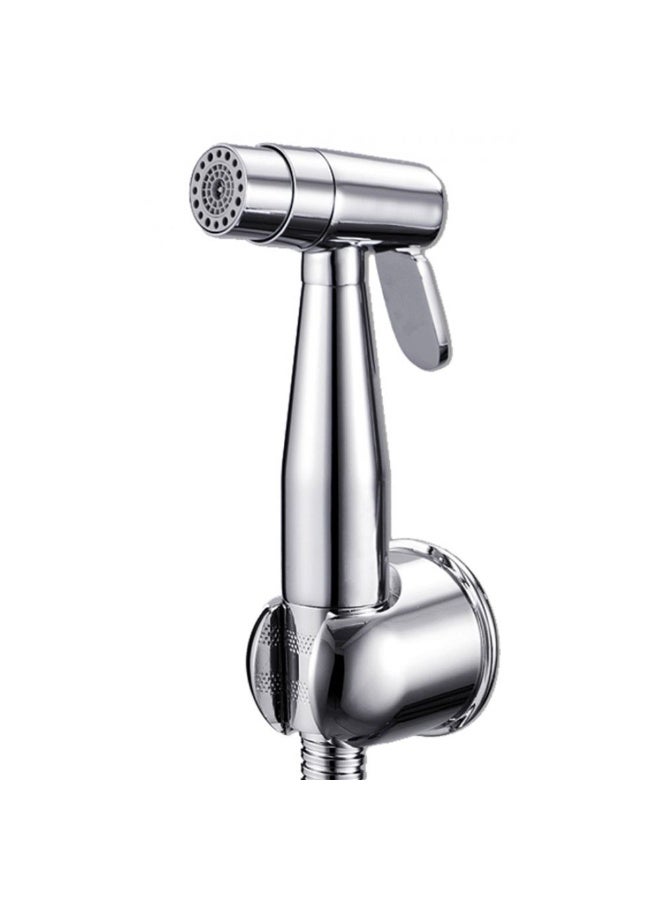 DANUBE HOME Milano Plus Omega Shattaf Set - Chrome Finish| Brass Jet Spray With Trigger Control Handheld Bidet Sprayer Kit-Shattaf, Hose And Holder Fits All Standard Shower Hoses Bathroom Fixtures - Image 3