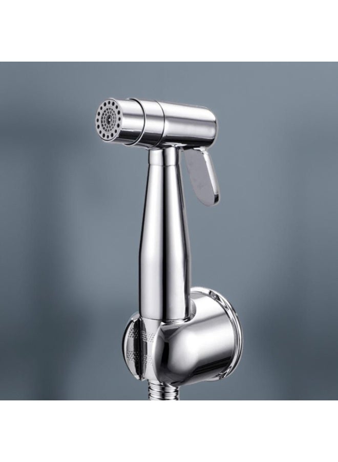 DANUBE HOME Milano Plus Omega Shattaf Set - Chrome Finish| Brass Jet Spray With Trigger Control Handheld Bidet Sprayer Kit-Shattaf, Hose And Holder Fits All Standard Shower Hoses Bathroom Fixtures - Image 2