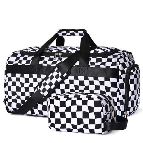 Bosidu Sports Gym Bag for Men Women Large Travel Duffle Bag with Shoe Compartment and Wet Pocket Lightweight Weekender Overnight Bag Fitness Workout Bags for Sports Gym Travel - Image 1
