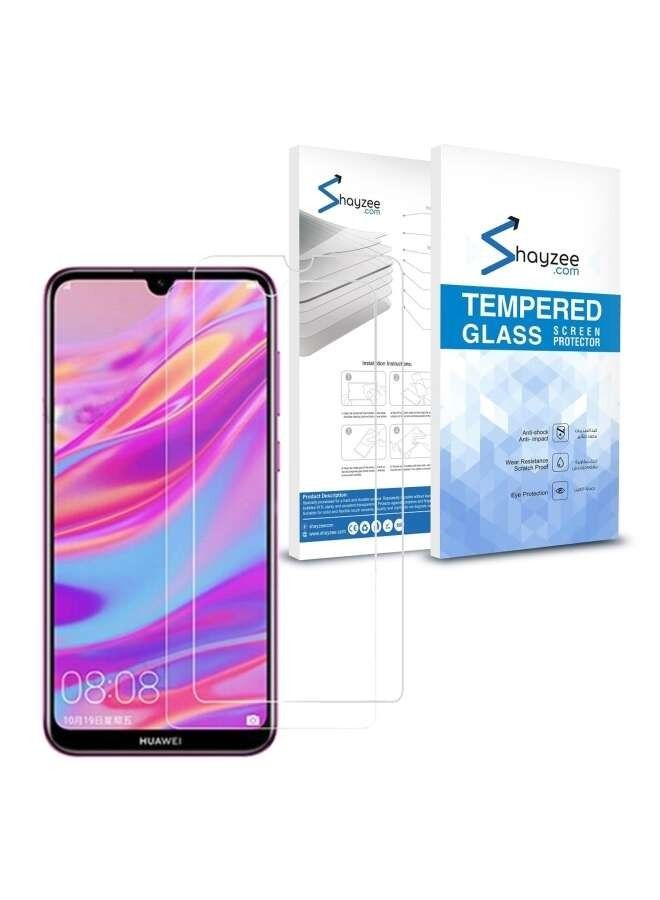 shAyzee 2-Piece Tempered Glass Screen Protector For Huawei Y7 Pro 2019 Clear - Image 2