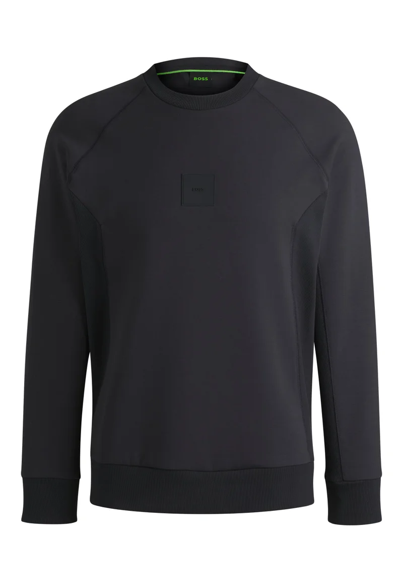 BOSS Cotton-blend sweatshirt with stretch