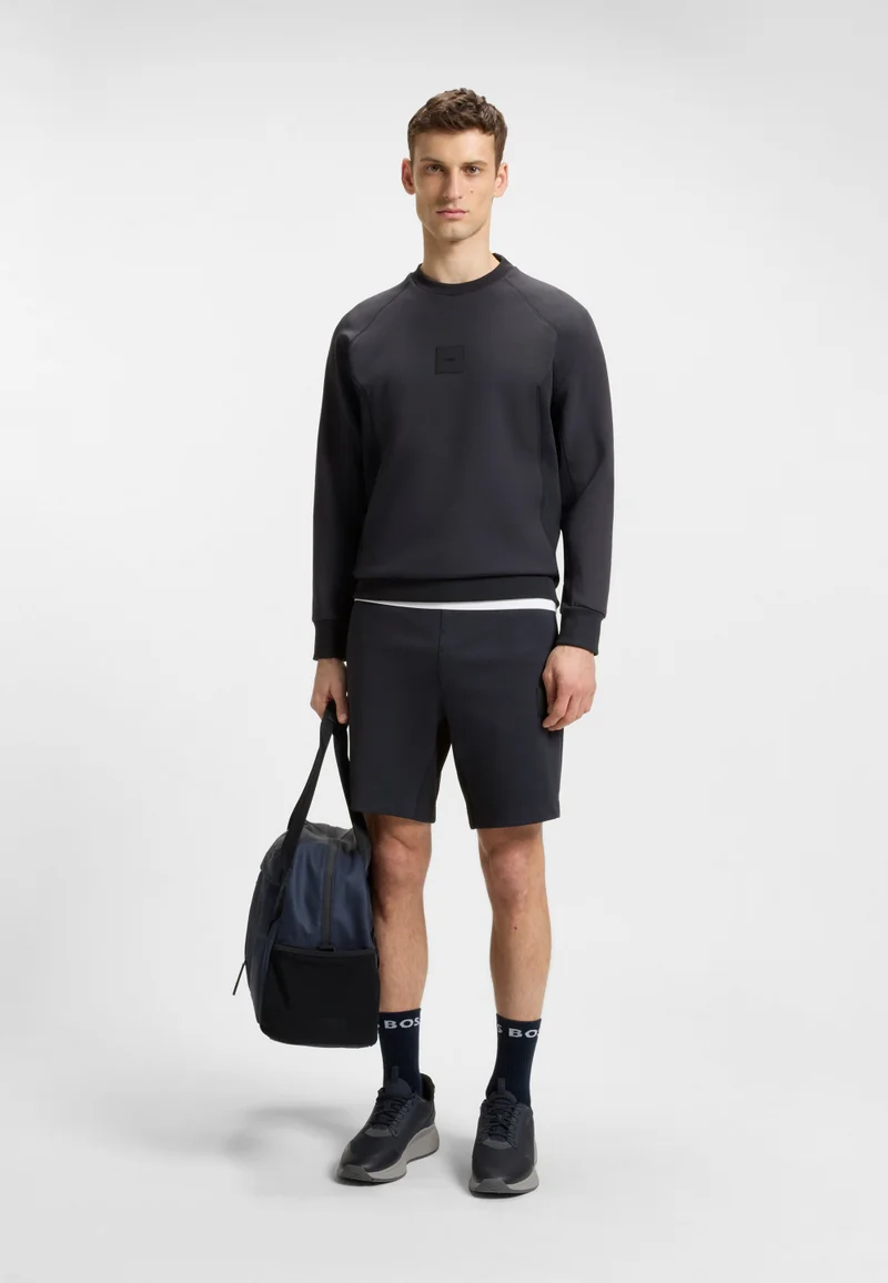 BOSS Cotton-blend sweatshirt with stretch