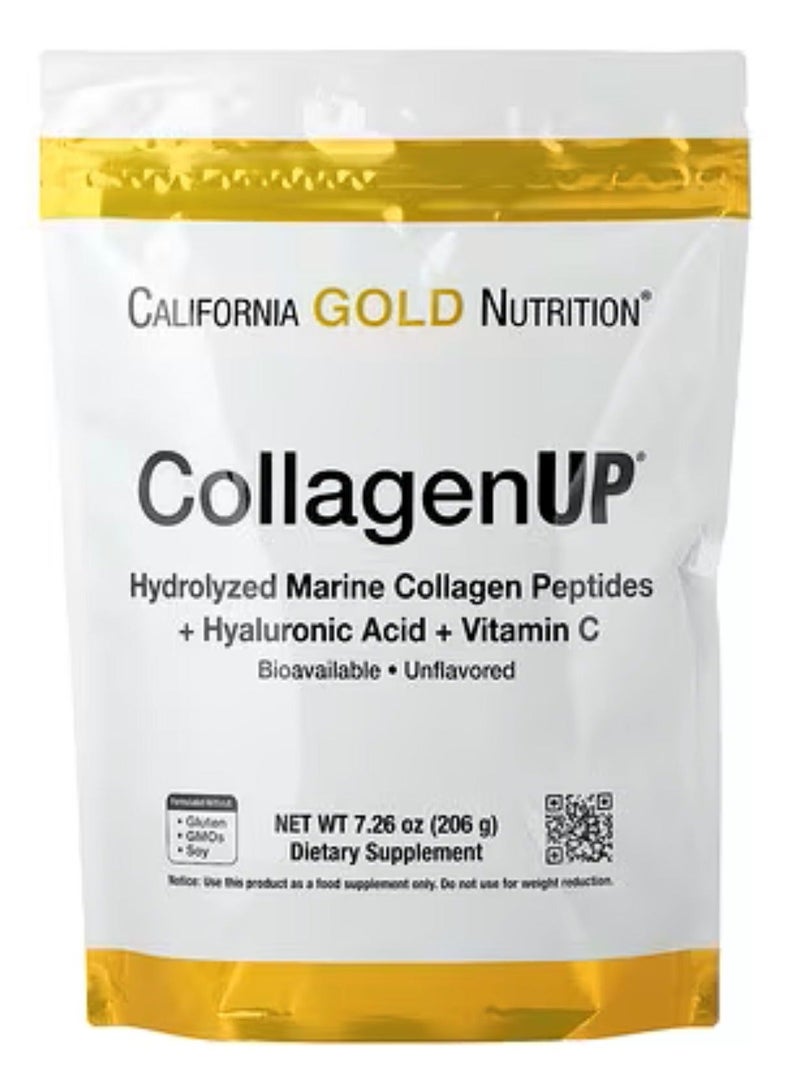 California Gold Nutrition Collagenup Marine Sourced Collagen Peptides 206G - Image 1