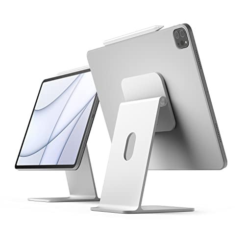 elago Premium iPad Magnetic Stand Designed for iPad Pro 12.9"(5th, 4th Gen), 11"(3rd,2nd Gen), Air 10.9"(5th, 4th Gen), Mini 8.3"(6th Gen, A17 Pro), 10.9"(10th Gen) [Silver] - Image 1