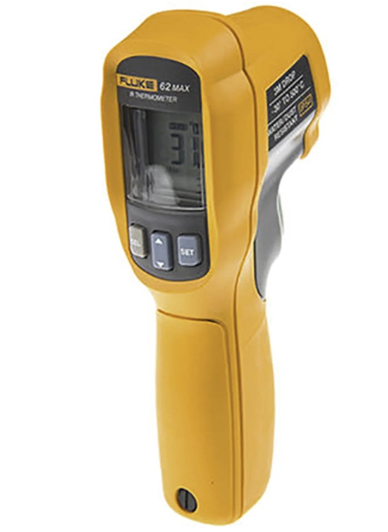 FLUKE Fluke 62 MAX-Dust/Water Resistant, Tough, Backlit LCD, Battery Powered, -30 to 500 Celsius (-22 to 932 Fahrenheit) Infrared (IR) Thermometer/Thermal Reader  - Image 1