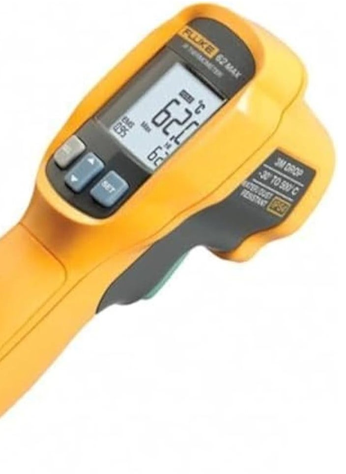 FLUKE Fluke 62 MAX-Dust/Water Resistant, Tough, Backlit LCD, Battery Powered, -30 to 500 Celsius (-22 to 932 Fahrenheit) Infrared (IR) Thermometer/Thermal Reader  - Image 2