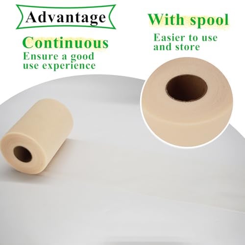 IONTACH Beige Tulle Fabric Rolls 6 Inch by 100 Yards (300 feet) Fabric Spool Tulle Ribbon for DIY Tutu Gift Wrapping Baby Shower Birthday Party Wedding Decorations Christmas Craft Supplies - Image 3