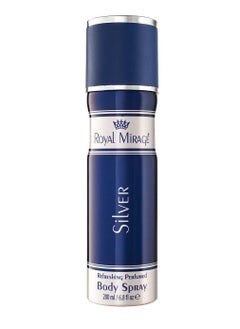 ROYAL MIRAGE رويال ميراج بخاخ للجسم 200 مل فضي  - Image 1