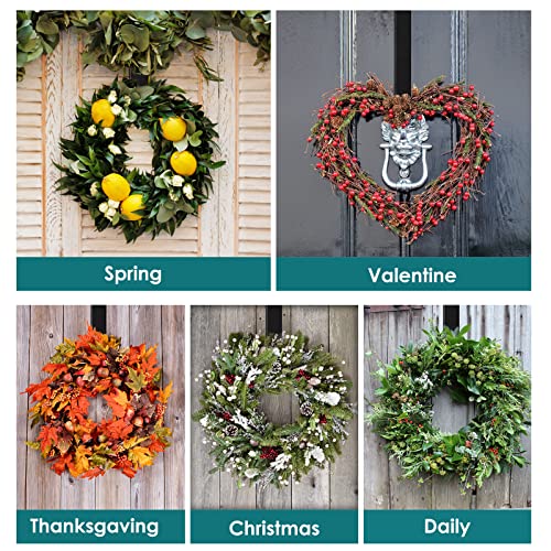Myfolrena Wreath Hanger (Bronze-1 Pack) - Stainless Steel Adjustable Door Hanger for Front Door, 15-24inch, 20lb Weight Capacity - Image 2