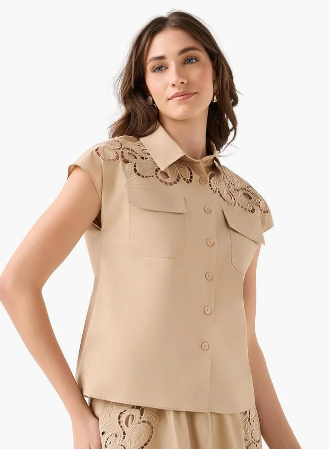 تواكستريمز 2Xtremz Cotton Shirt with Lace Embroidery