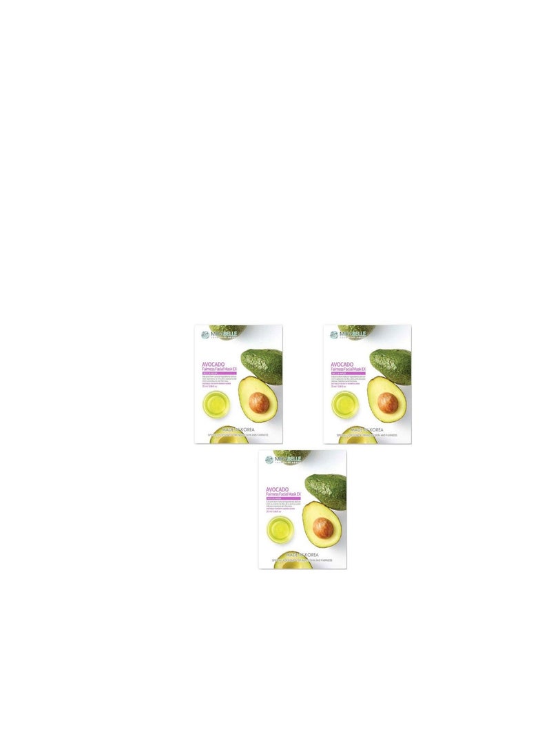 Mirabelle Avocado Fairness Facial Mask (Pack of 3) - Image 2