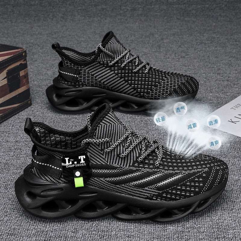 New Mens Lightweight Shoes, Non-Slip Soft Sole Breathable Shoes, Shock-Absorbing Casual Sports Shoes for Men, Cross-Border 48 Large Size Hot Models Khaki - Image 5