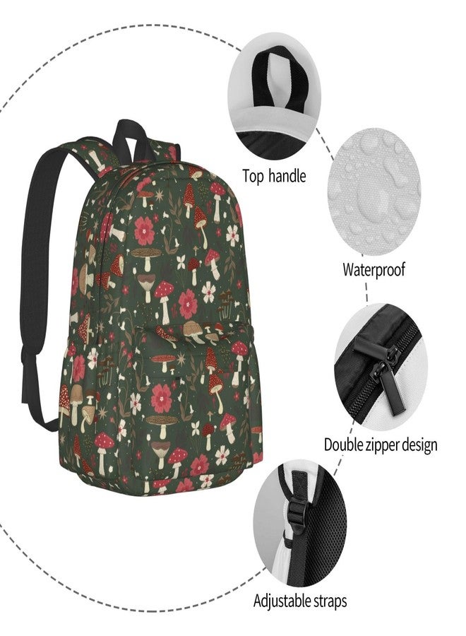 MOLIAN Mushrooms Stylish Backpack With Adjustable Padded Shoulder Straps Daypacks For College Travel - Image 5