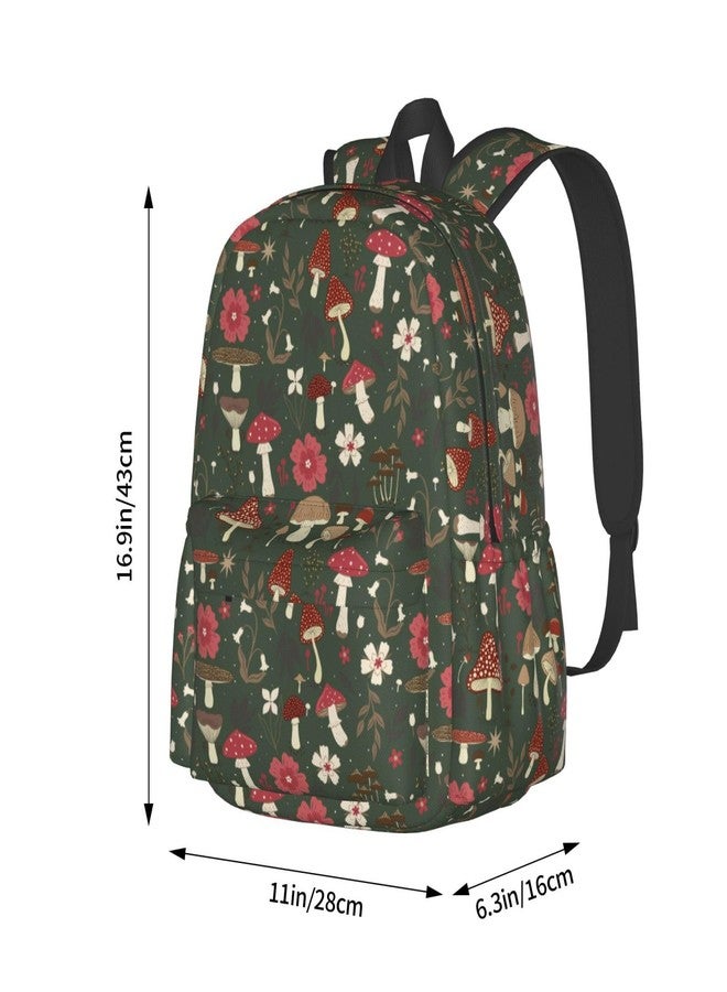 MOLIAN Mushrooms Stylish Backpack With Adjustable Padded Shoulder Straps Daypacks For College Travel - Image 2
