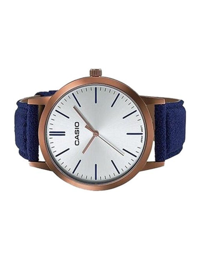 CASIO ساعة كاسيو نسائية انالوج بمينا فضية وسوار جلدي LTP-E118RL-7ADF. - Image 2