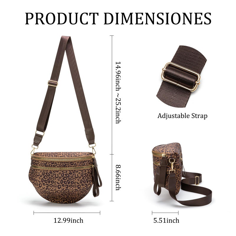 MEXS Bum Bag for Women Crossbody Bags Fanny Packs Sling Belt Purse Waist Chest Shoulder Bag - Image 4
