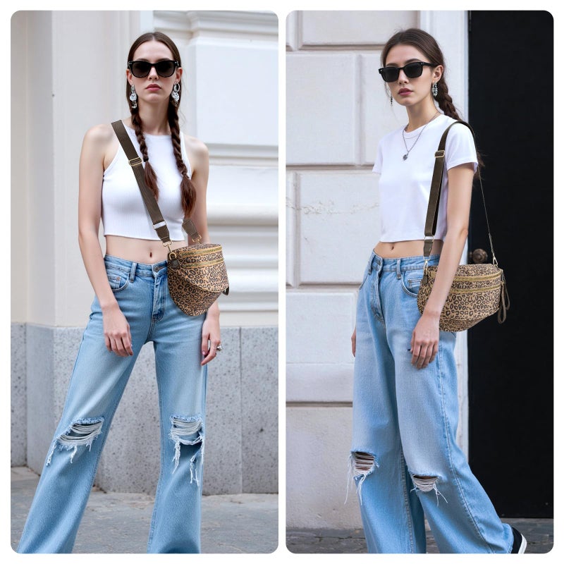 MEXS Bum Bag for Women Crossbody Bags Fanny Packs Sling Belt Purse Waist Chest Shoulder Bag - Image 2