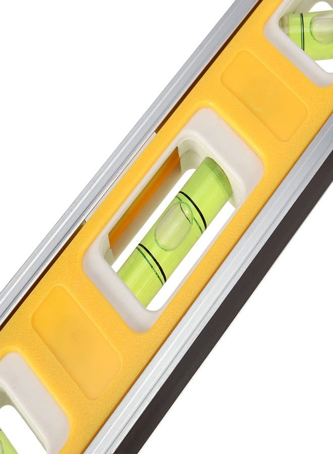 SEHOI 6 Pack 9 Inch Magnetic Torpedo Level with 45, 90, 180 Degree Bubbles, Plastic Shell Shock Resistant Torpedo Level, Yellow Spirit Level Measuring Tool - Image 3