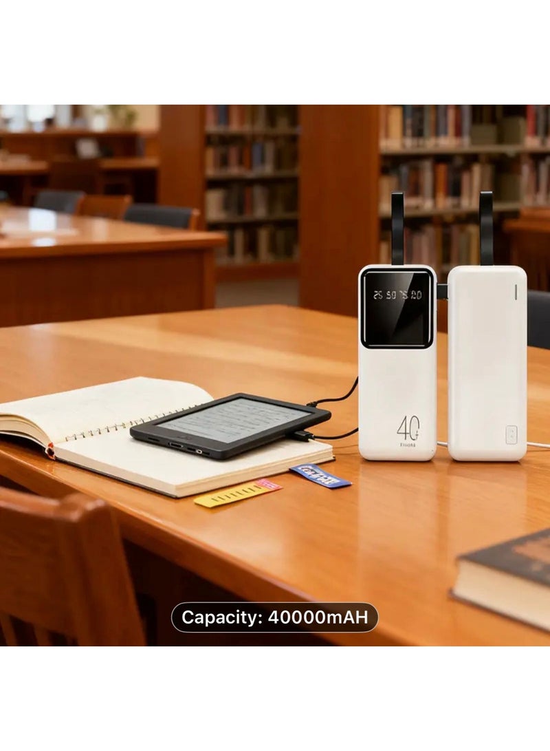 LEVINO 40000mAh Power Bank with LED Display Dual USB Output 5V 2A Fast Charging Model N23 Black - Image 2