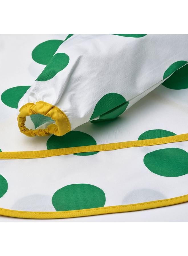 زبون مريلة، بيضاء/خضراء - Image 5