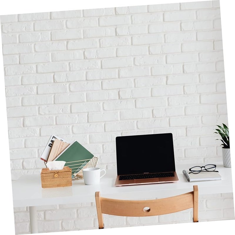 صندوق منسوج من الروطان لحفظ المناديل، حاوية يدوية الصنع، منظِّم تخزين طبيعي للمنزل والمكتب - Image 4