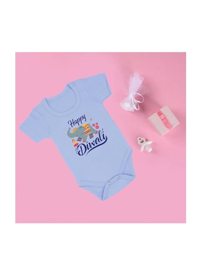 PRINTSHOP4ME Diwali Baby Romper For Celebration–Soft Cotton Half Sleeve Bodysuits For Newborns,Infants And Toddlers–Unisex Baby Onesies For Boys And Girls  - Image 3