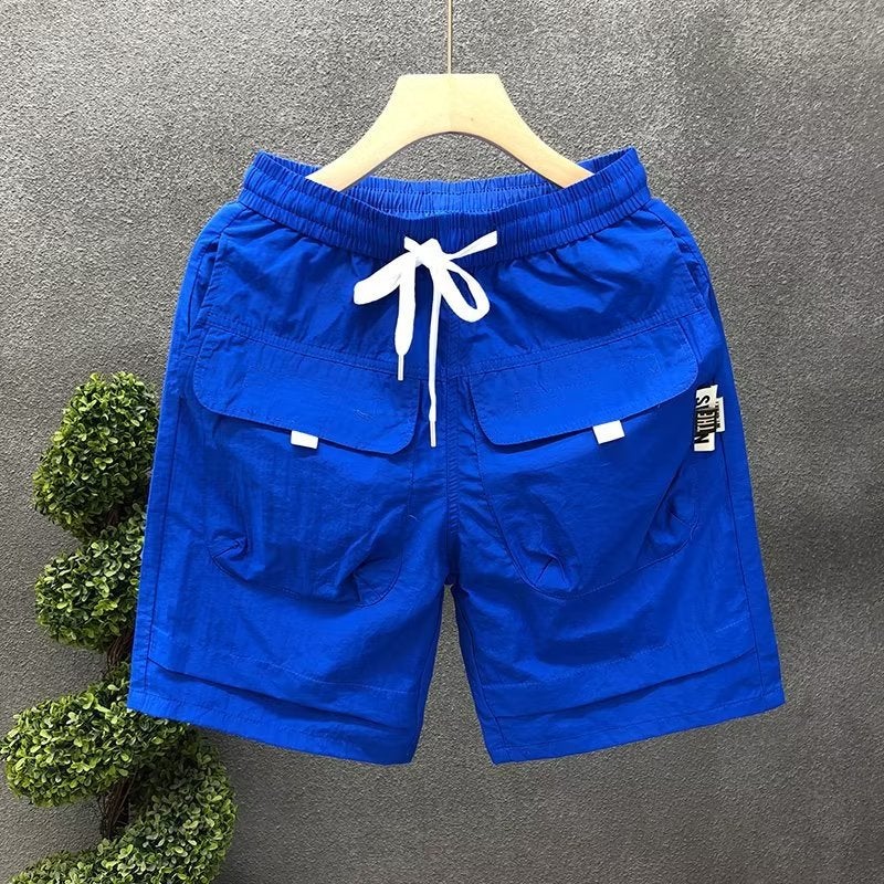 Men's Shorts Summer Thin American Style Large Pocket Workwear Casual Pants Trendy All-match Ice Silk Quick-drying Pants for Men - Image 1