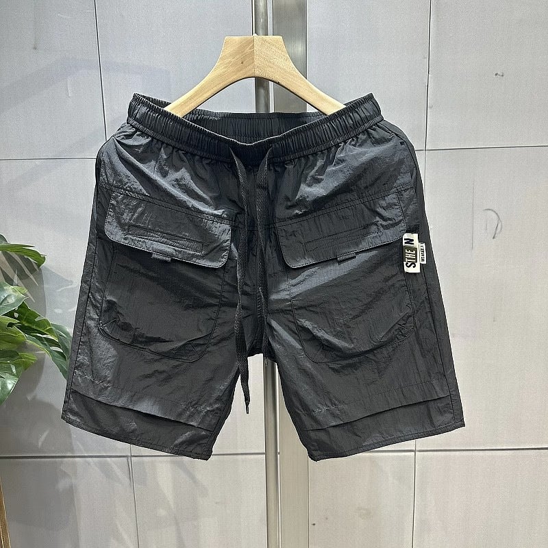 Men's Shorts Summer Thin American Style Large Pocket Workwear Casual Pants Trendy All-match Ice Silk Quick-drying Pants for Men - Image 2