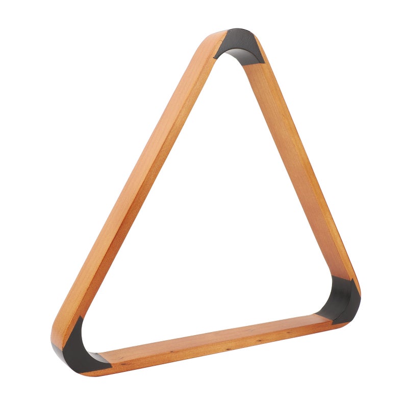 Billiard Ball Triangle Rack Black Head 57.2MM Pine British American Fancy 9 Ball Pool Ball Rack Yellow - Image 3