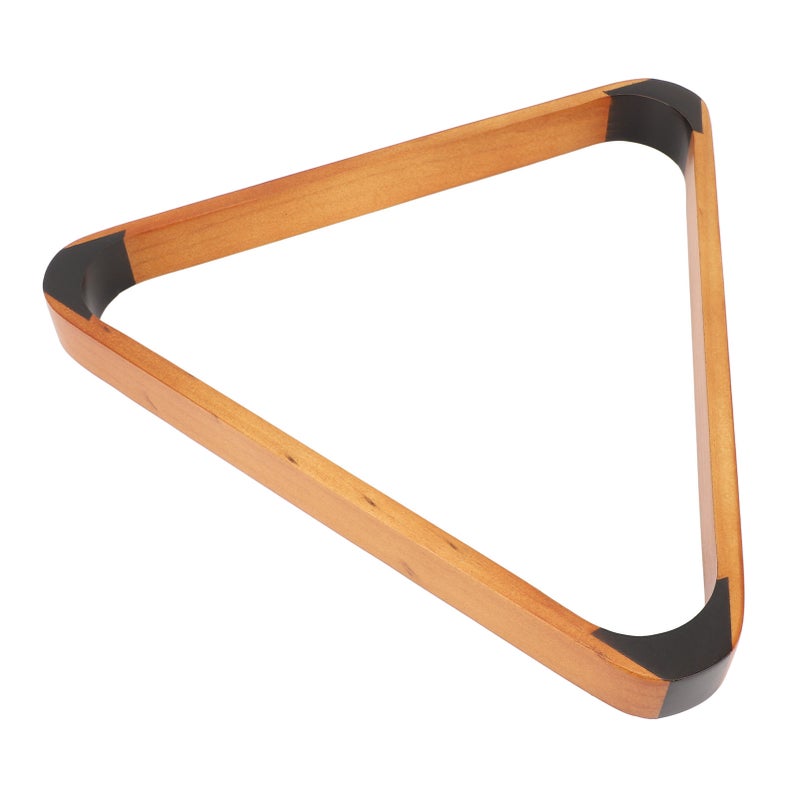 Billiard Ball Triangle Rack Black Head 57.2MM Pine British American Fancy 9 Ball Pool Ball Rack Yellow - Image 4