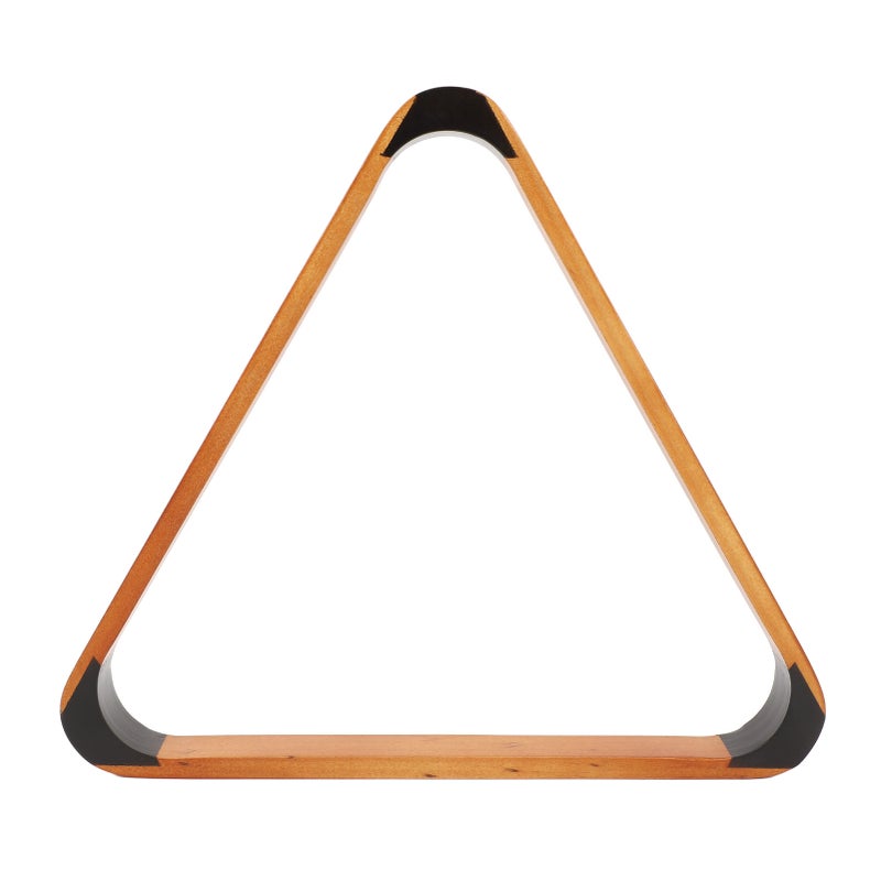 Billiard Ball Triangle Rack Black Head 57.2MM Pine British American Fancy 9 Ball Pool Ball Rack Yellow - Image 1
