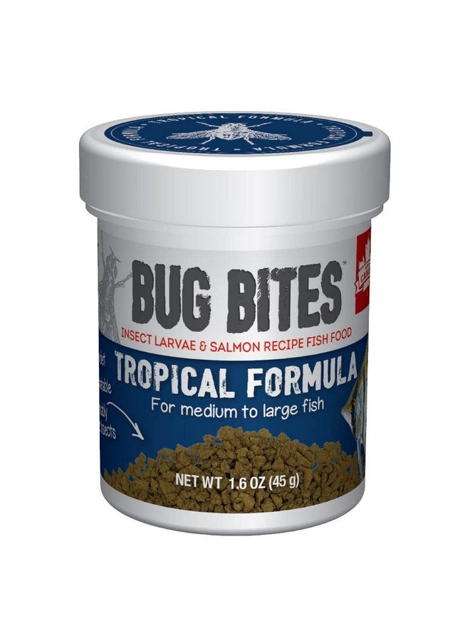 فلوفال طعام أسماك استوائي من Fluval Bug Bites، حبيبات كبيرة للأسماك متوسطة إلى كبيرة الحجم، 1.59 أونصة، A6578 - Image 1