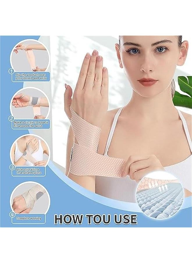 Generic - Ultra Thin Wrist Brace Support for Carpal Tunnel, Breathable Wrist Band Adjustable velcro straps for Wrist Wraps, Stabilizer for Tendonitis, Arthrits Pain Relieving Black 2 Pieces - Image 1